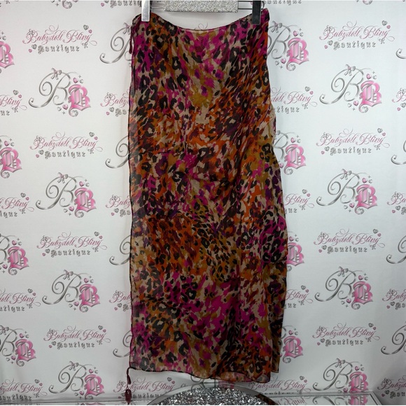 Accessories - Scarf scarve wrap skirt or dress tassel details Leopard Print Scarf - Multicolor